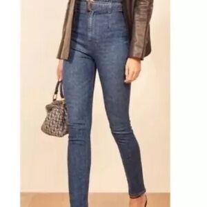 Reformation Kayo High Rise Skinny Jeans Newport Wash Organic Cotton 26 Rtl $118